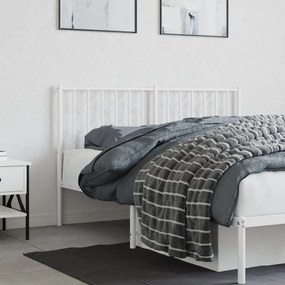 Cabeceira de cama 140 cm metal branco