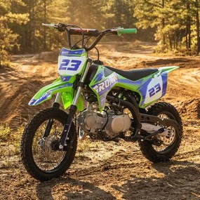 MOTO Crianças CROSS Gasolina 125CC RXF-Z ROAN Junior Manual Verde