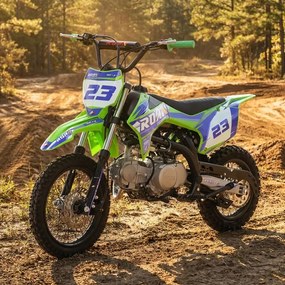 MOTO Crianças CROSS Gasolina 125CC RXF-Z ROAN Junior Manual Verde