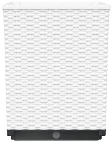 Vasos/floreiras 2 pcs 30x30x37 cm polipropileno branco