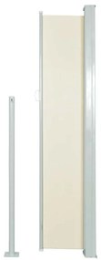 Toldo lateral retrátil 160 x 500 cm cor creme