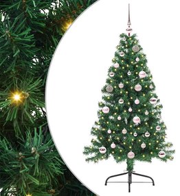 vidaXL Árvore de Natal Artificial Pré-iluminada Verde 150 cm PVC