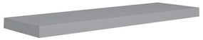 Prateleiras parede suspensas 2 pcs 80x23,5x3,8cm MDF cinzento