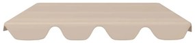 Toldo suplente p/ baloiço de jardim 150/130x105/70 cm bege