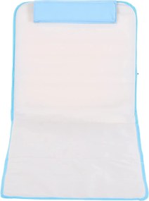 Conjunto de 2 Esteiras de Praia com Encosto Reclinável em 5 Níveis Bolsa de Transporte e Apoio de Cabeça 48x134x36-45 cm Branco Creme