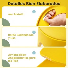 Conjunto de 8 bancos para crianças empilháveis de plástico portáteis sem encosto,, para sala de aula, escritório ou sala de estar, 46 cm, multicolorid