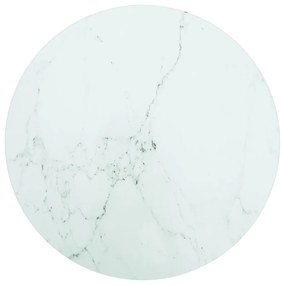 Tampo mesa Ø40x0,8 cm vidro temperado design mármore branco
