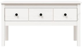 Mesa de centro 102x49x55 cm pinho maciço branco