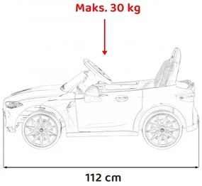 Carro elétrico para Crianças 12V BMW M4 Rodas de EVA, Assento de couro Amarelo