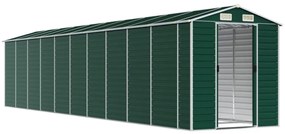 Abrigo de jardim 191x895x198 cm aço galvanizado verde