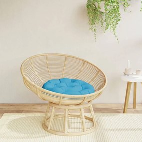 vidaXL Almofadão redondo Ø 60 x11 cm tecido oxford azul-claro
