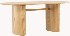 Mesa de jantar oval com efeito de madeira Isolde, 180 x 90 cm