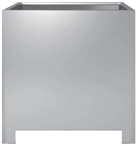 Vaso/floreira de jardim 40x40x40 cm aço galvanizado