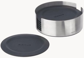 Conjunto de bases para copos em silicone Lareto Black, conjunto de 7