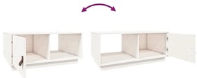 Mesa de centro 80x80x35,5 cm madeira de pinho maciça branco
