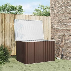 Caixa de arrumação para jardim 149x99x93 cm castanho
