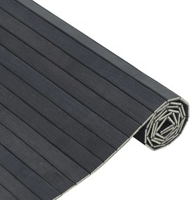 Tapete retangular 100x200 cm bambu cinzento