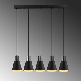 Candeeiro de Teto Kem – Preto Níquel – 84 x 14 cm