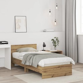 Estrutura de Cama Carvalho Artesanal 90x190 cm Madeira Reforçada