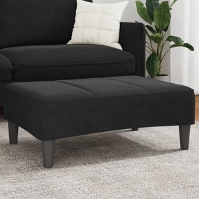 Apoio de pés 77x55x31 cm veludo preto