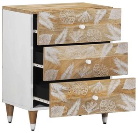 Mesa de cabeceira 50x33x60 cm madeira de mangueira maciça