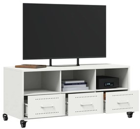 Móvel de TV 100,5x39x43,5 cm aço branco
