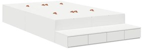 Cama de Armazenamento Branca 120x190 cm