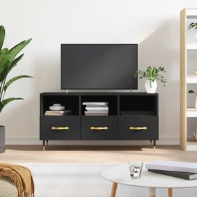 Móvel de TV 102x36x50 cm derivados de madeira preto
