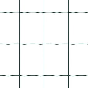 Cerca Euro com 7 postes pontudos, 1,6 x 10 m, em aço galvanizado verde