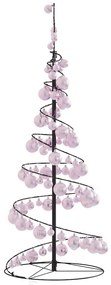 Árvore de Natal LED com Baubles 80 LEDs Branco Quente 120 cm