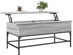 Mesa de centro 100x50x45cm derivados madeira/metal cinza sonoma