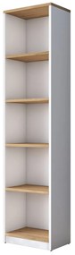 Secretária de Estudo HA115 – Nogueira e Branco – 120x161,8x50 cm