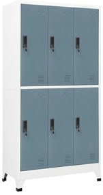 Cacifo aço 90x45x180 cm cinza-claro e cinza-escuro