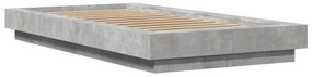 Estrutura de cama 100x200 cm derivados de madeira cinza sonoma