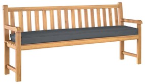 Capa de Almofada para Banco Antracite 200 x 40 x 8 cm - Tecido Oxford