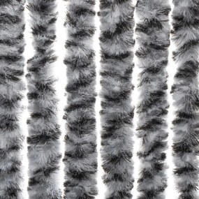 Cortina anti-insetos 56x200 cm chenille cinzento/preto/branco