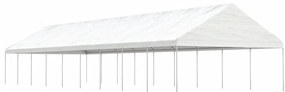 Gazebo com telhado 20,07x5,88x3,75 m polietileno branco