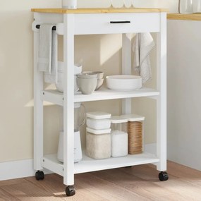 vidaXL Carrinho de cozinha MONZA 60x40x90 cm madeira de pinho maciça