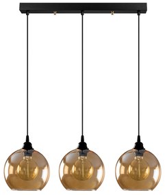 Candeeiro Suspenso Gold – Dourado e Preto – 70 x 20 cm