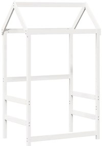 Conj. de sofá-cama com telhado 90x190 cm pinho maciço branco