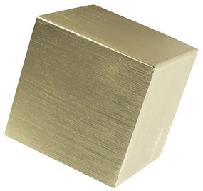 Candeeiro de Parede Moderno Dourado com Efeito de Luz - Cube Design,Moderno