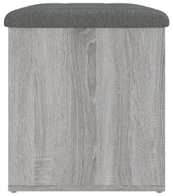 Banco de arrumação 62x42x45cm derivados madeira cinzento sonoma