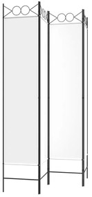 Biombo com 4 painéis 160x200 cm tecido branco