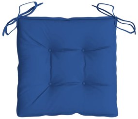 Almofadões de cadeira 6 pcs 40x40x7 cm tecido oxford azul
