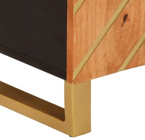 Móvel de apoio 60x33,5x75 cm mangueira maciça castanho e preto