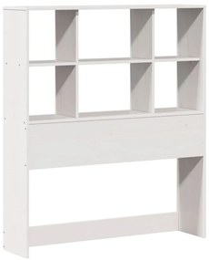 Cama com estante sem colchão 90x200 cm pinho maciço branco