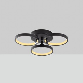 Chandelier Halka – Preto – Largura 37 cm x Altura 9 cm x Profundidade