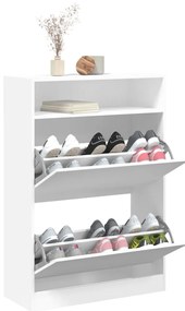 Sapateira c/ 2 gavetas articuladas 80x34x116 cm branco