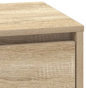 Mesa de Cabeceira com Luzes LED Carvalho Sonoma 39x34,5x50 cm