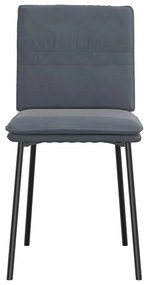 Cadeiras de jantar 6 pcs veludo cinzento-escuro